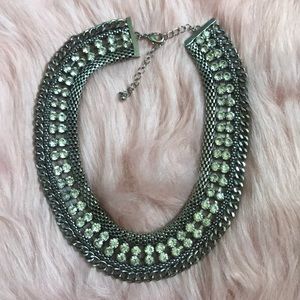 Gun metal chunky necklace